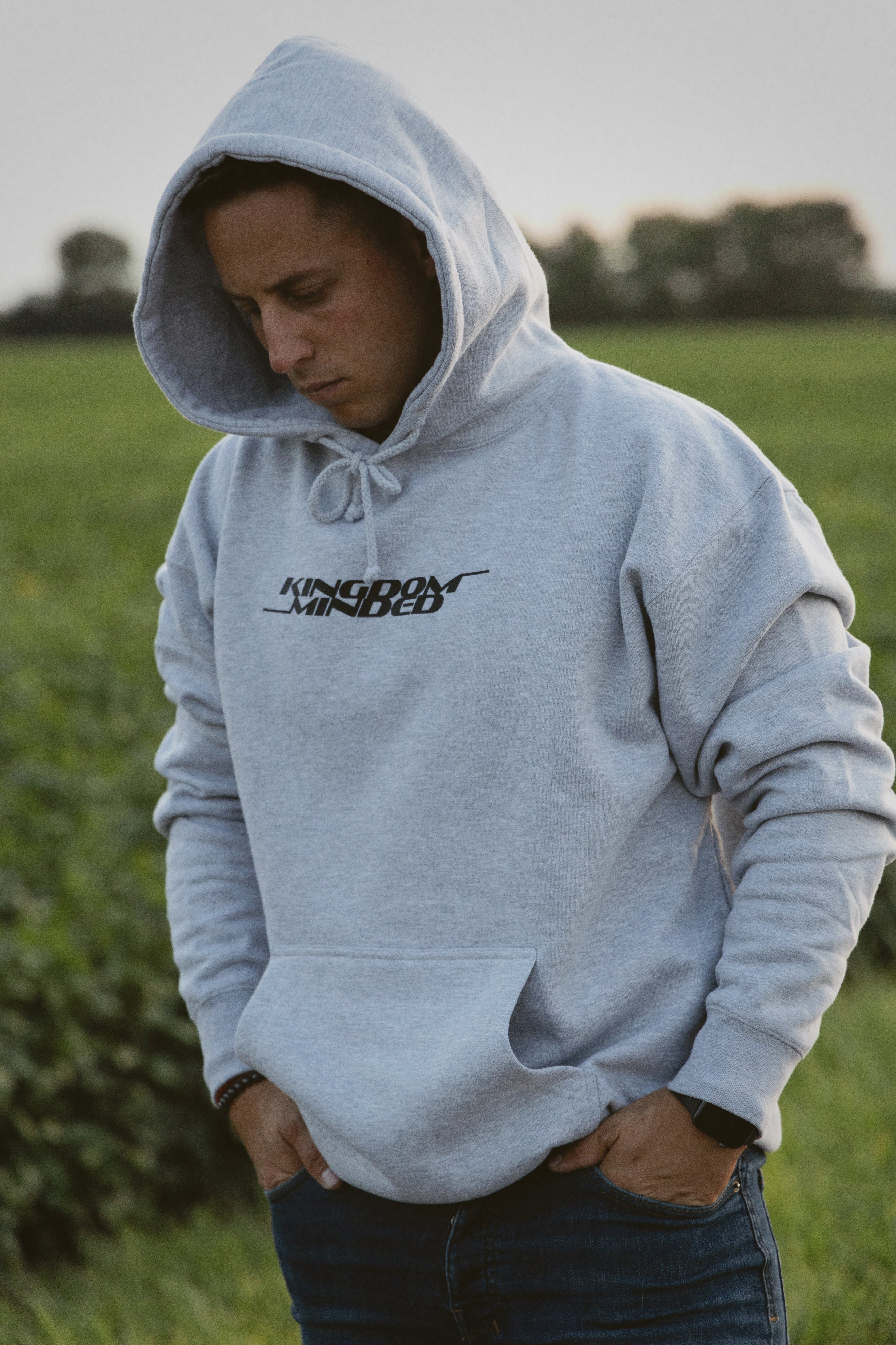 KINGDOM MINDED HOODIE gray front