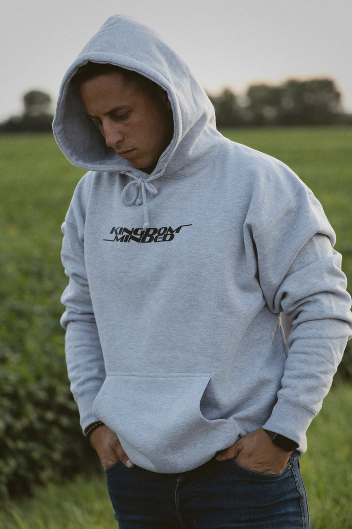 KINGDOM MINDED HOODIE gray front