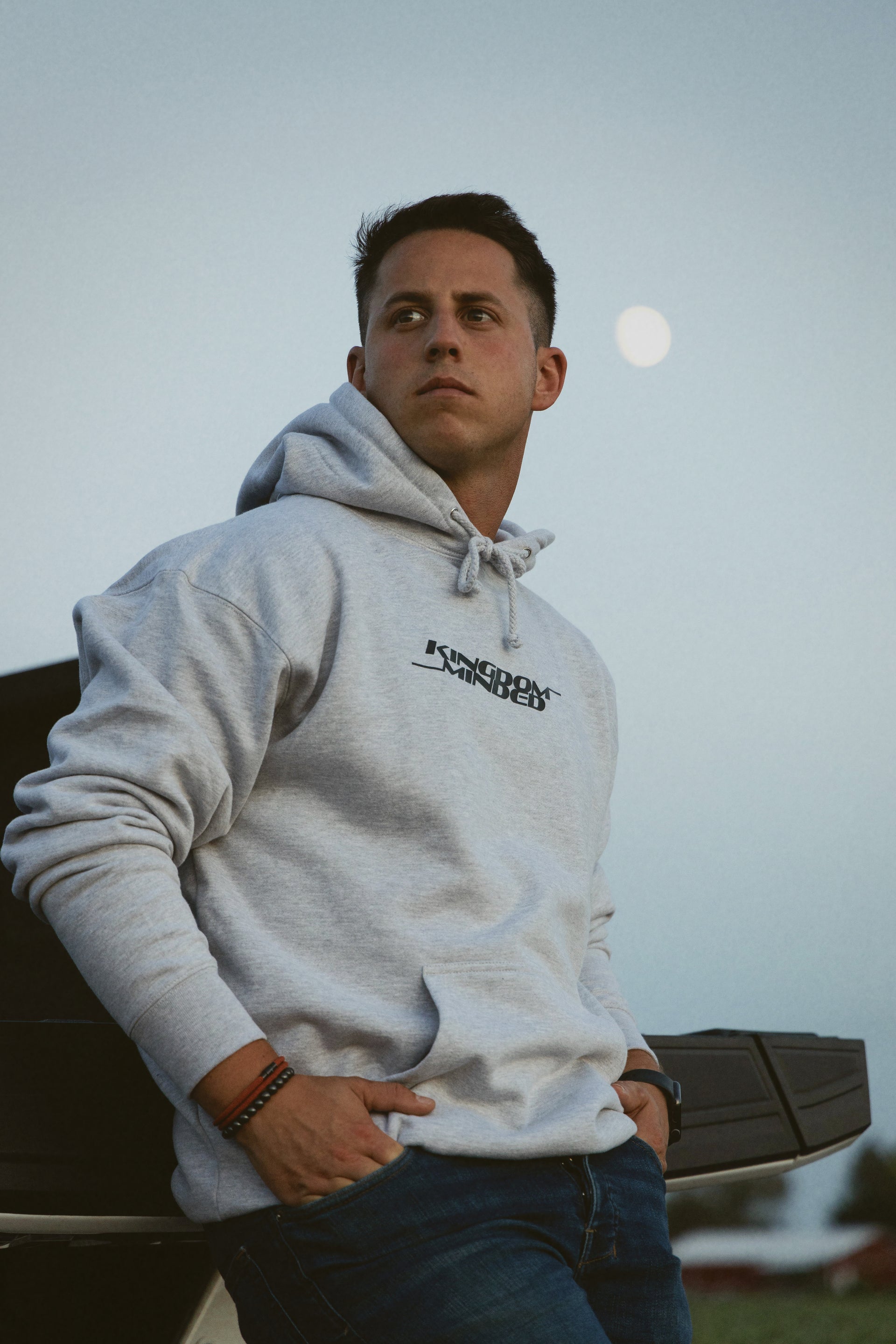 KINGDOM MINDED HOODIE gray front