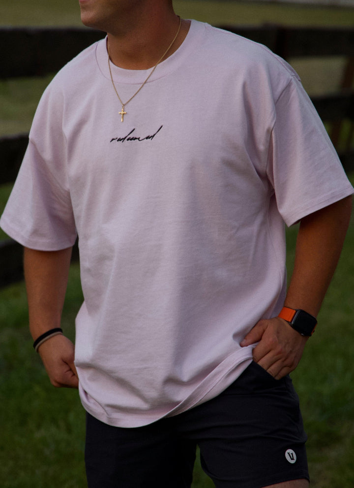 REDEEMED TEE purple front